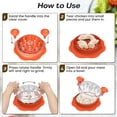 thumbnail image 5 of 10" Pro Chicken Shredder Tool Twist Large for Kitchen, BPA-Free Food-Safe Meat Grinder, Visible Chicken Breast Meat Shredder with Strong Anti-Slip Bottom & Ergonomic Handle, Orange, 5 of 16