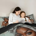 thumbnail image 5 of Manfei Black Girl Bedding Comforter Set,Fashion Women Twin Comforter Sets,Sliver Glitter Print Bedding Set For Adults,Super Cozy Room Decor Reversible,2-Piece, 5 of 8