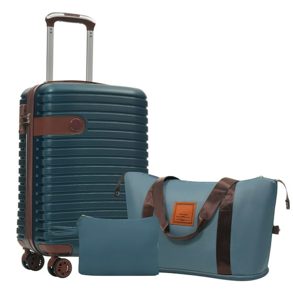 Hardshell ABS 3 Piece Luggage Set in Stylish Color with 20 Inch Carry-On and Travel Bags for Easy Travel