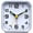 White-3d, variant on 3D Numbers No Tick-Tock Analog Alarm Clock with Classic Beep Sound, Snooze, Manual Light and Battery Powered Small for Travel (Black-3D)
