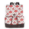thumbnail image 1 of Easygdp Amanita Red Mushroom Mochila de Cuero para Mujeres, Bolso de Hombro, Bolsos de Mano de Moda para Trabajo y Viajes, 1 of 4