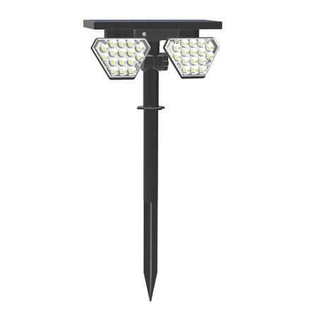 

Irfora Dual Head Solar Garden 32 LEDs Outdoor Waterproof Solar Powered In-ground or Wall-mounted Spotlights 3000K-6000K Landscape Light Decorative Lights for Lawn Patio Yard Pathway