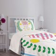 thumbnail image 5 of Ambesonne Colorful Quilted Bedspread Set 2 Pcs, 13th Birthday Gifts, Twin Size, Multicolor, 5 of 6