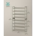thumbnail image 4 of 8-Tier Metal Shoe Rack Organizer, Set of 2 Stackable Shoe Shelves with Adjustable Flat or Angled Shelves, Holds 32-40 Pairs, Cappuccino Beige, 4 of 5