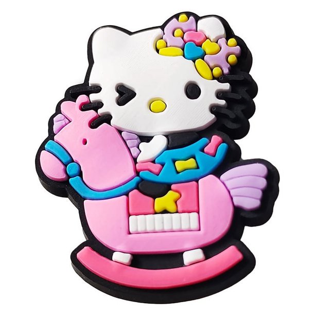 Venta al por mayor, amuletos de cocodrilo personalizados de alta calidad, patrón de gatito Holle, amuleto de zapatos de goma de Pvc suave para zapatos de zueco Jibitz