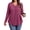 Fuchsia, variant on WellSize Womens Plus Size Tops Casual Pleated V Neck Fall Blouse Tunic Long Sleeve Shirts
