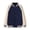 Navy, variant on Varsity Jacket Men Fall Winter Long Raglan Sleeve Loose Casual Button Down Bomber Baseball Jackets Outerwear with Pockets