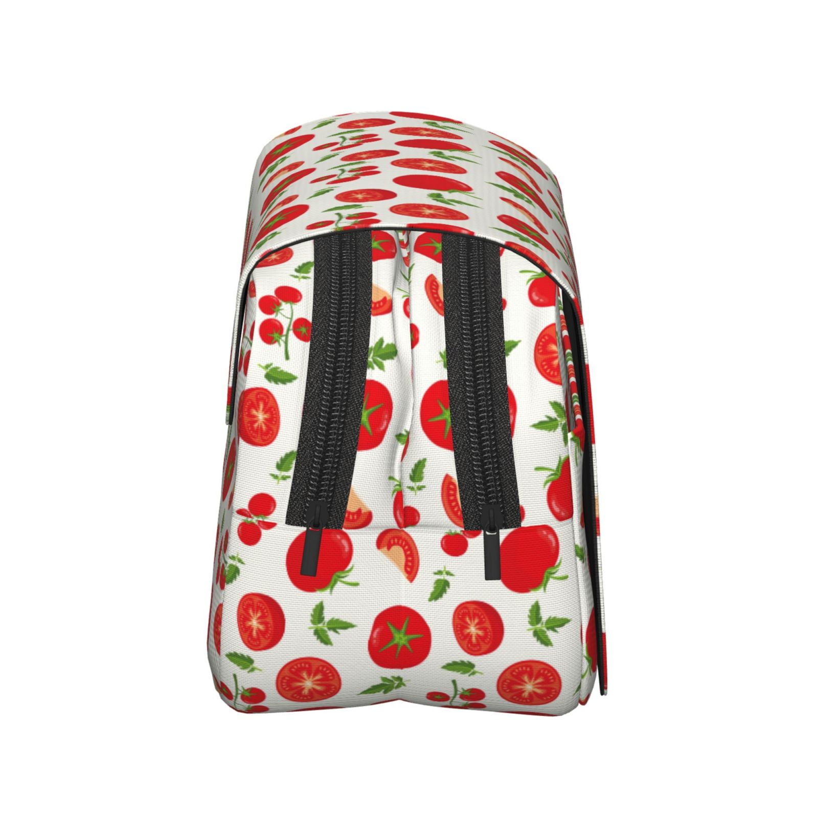 Rateoe Fresh Red Tomato Pattern Double Clamshell Pen Case, Storage Organizer with Two Zipper Compartments– Holds Up to 50 Pencils & Pens