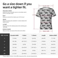 thumbnail image 2 of Yiaed Gray Tractor Print Mens Short Sleeve Tight Fit T-Shirt, Crewneck Casual Tee-Small, 2 of 5