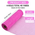 thumbnail image 2 of Juego de 4 rollos de cinta decorativa de malla TONIFUL de 25 cm x 9 m, 2 of 7