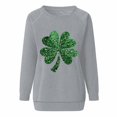 thumbnail image 3 of Womens Pink and Green Sweatshirt Long Sleeve Shamrock Crewneck Shirt 2025 St Patricks Day Trendy Tops Irish Outfits, 3 of 5