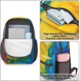 thumbnail image 4 of Pink and Yellow Tie Dye Pattern 17" School Backpacks for Teens,Waterproof Oxford Fabric,S-Shape Padded Straps for School,Travel,Hiking,Camping, 4 of 6