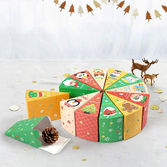 Christmas Advent Calendar Boxes to Fill, 12 Days Empty Advent Calendar for Adults Kids Christmas Goody Treat Boxes Small Ornament Gift Boxes