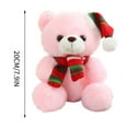 thumbnail image 2 of Christmas Gift Scarf, Cute Bear Doll Toy, Soft Plush Christmas Decoration with Santa Hat, Adorable Multi-Colored Stuffed Animal, Cozy Fabric, Perfect Holiday Home Decor and Kids Cuddle Companion, 2 of 7