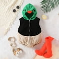 thumbnail image 2 of CUZIBR Baby Boys Girls Mallard Hooded Sleeveless Romper Leggings Outfits Sets Relaxed Fit Dailywear For Toddler, 2 of 8