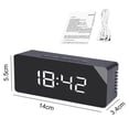 thumbnail image 2 of Reloj Despertador Con Espejo Led Digital Snooze Wake Up Reloj De Mesa Luz Electrónica Gran Tiempo Reloj Con Pantalla De Temperatura Decoración Del Hogar Cateissary HA023868-00, 2 of 7