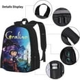 thumbnail image 5 of Coralines  Cartoon Backpack Kawaii Anime 3 Pcs Backpacks Set with Thermal Insulated Lunch Tote Purse Pencil Case Multifunctional Laptop Daypack Travel Bag, Lunch Box, Pencil Case, 5 of 5