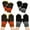 Black and Brown Zigzag, variant on allydrew Cold Weather Touchscreen Texting Gloves for Women (Set of 2), Black and Brown Zigzag