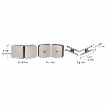 - CRL Satin Nickel 135 Degree Traditional Style Glass Clamp