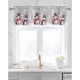 thumbnail image 2 of Faux Linen Valances for Windows Winter Christmas Hat Snowman Elf Curtains Valance Light Filtering Rod Pocket Small Window Treatment for Kitchen Living Room Bedroom 54x18In, 2 of 6