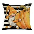 thumbnail image 4 of SWSUSN Set Of 4 For Fall Decor Stripes Pumpkin And Maple Leaves Gnones Outdoor Fall Pillows Decorative Throw Pillows Farmhouse Thanksgiving Decorations Textile Product, 4 of 4