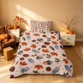 thumbnail image 2 of Homewish Autumn Maple Acorn Twin Duvet Cover, Pine Cone Twin Bedding, Beige Brown, Pumpkin Bat Reversible 2pcs, 1 Duvet Cover and 1 Pillowcase, 2 of 5