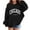 Black, variant on Tiijoy Toddler Girl's Hoodie Chicago Print Hooded Pullover Sweatshirt, Sizes 3-4T