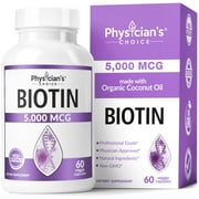 Physician's Choice Biotin for Hair, Skin, and Nails Softgels, 5000mcg, 60ct.