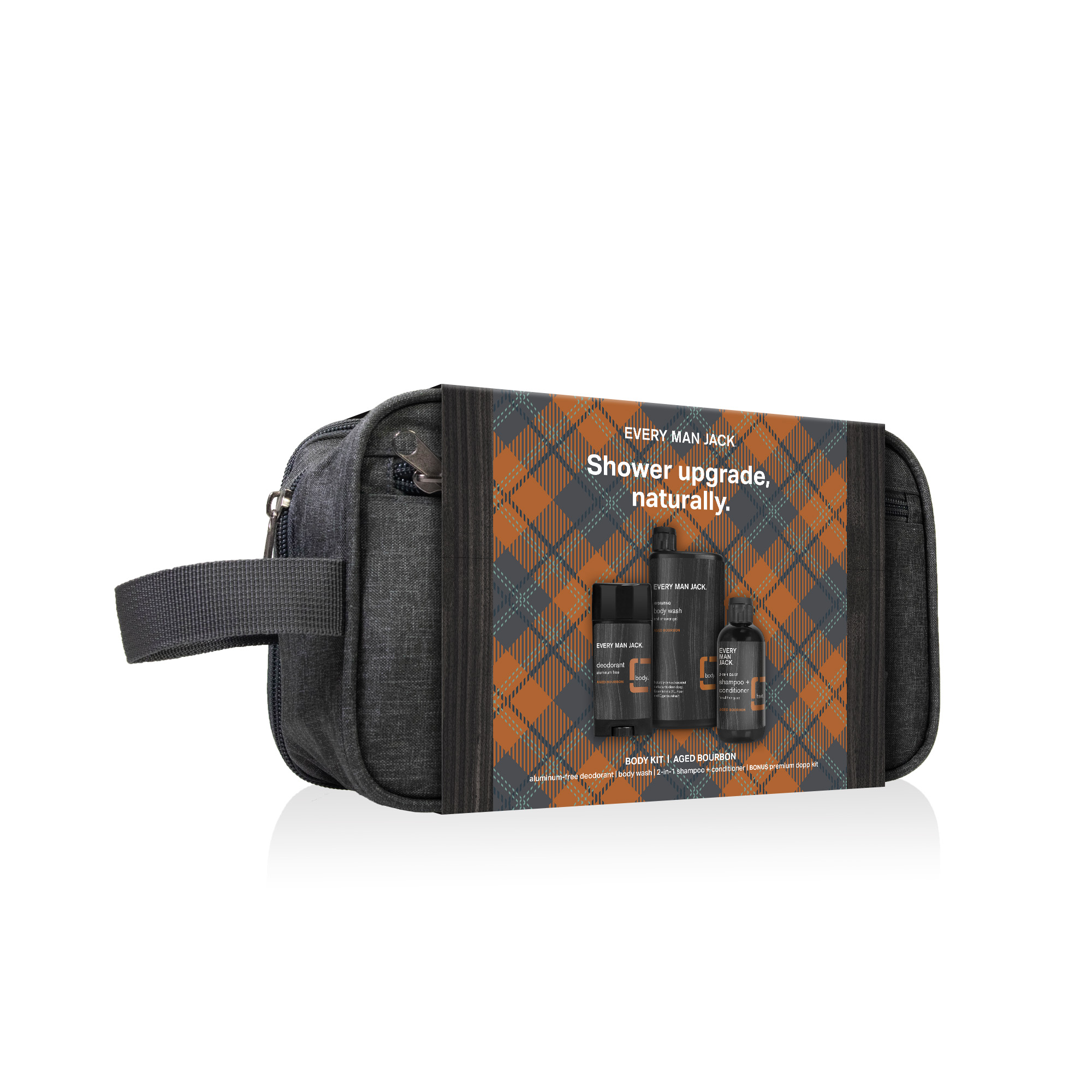 Every Man Jack Aged Bourbon Bath and Body Gift Set Clean Ingredients