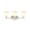 thumbnail image 4 of Aspen Creative 62231, 3-Light Bathroom Vanity, 24" Wide, Transitional Design, Chrome Finish, 4 of 6