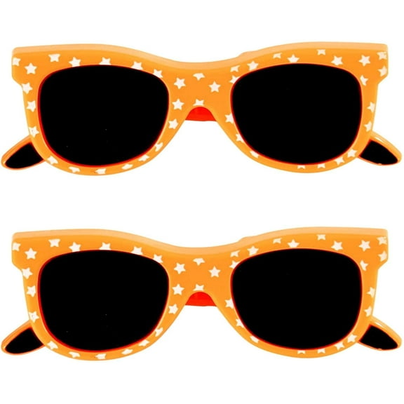 Themed Beach Towel Clips, Pool Towel Accessory, Portable Heavy-Duty Plastic Clamps, (Set of 2), Orange