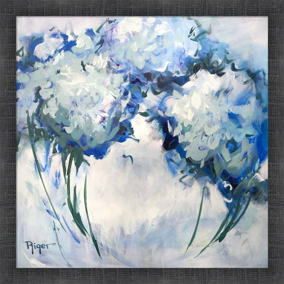 Great Art Now Hydrangeas on My Mind III by Sue Riger, Framed Wall Art, 17.5W x 17.5H
