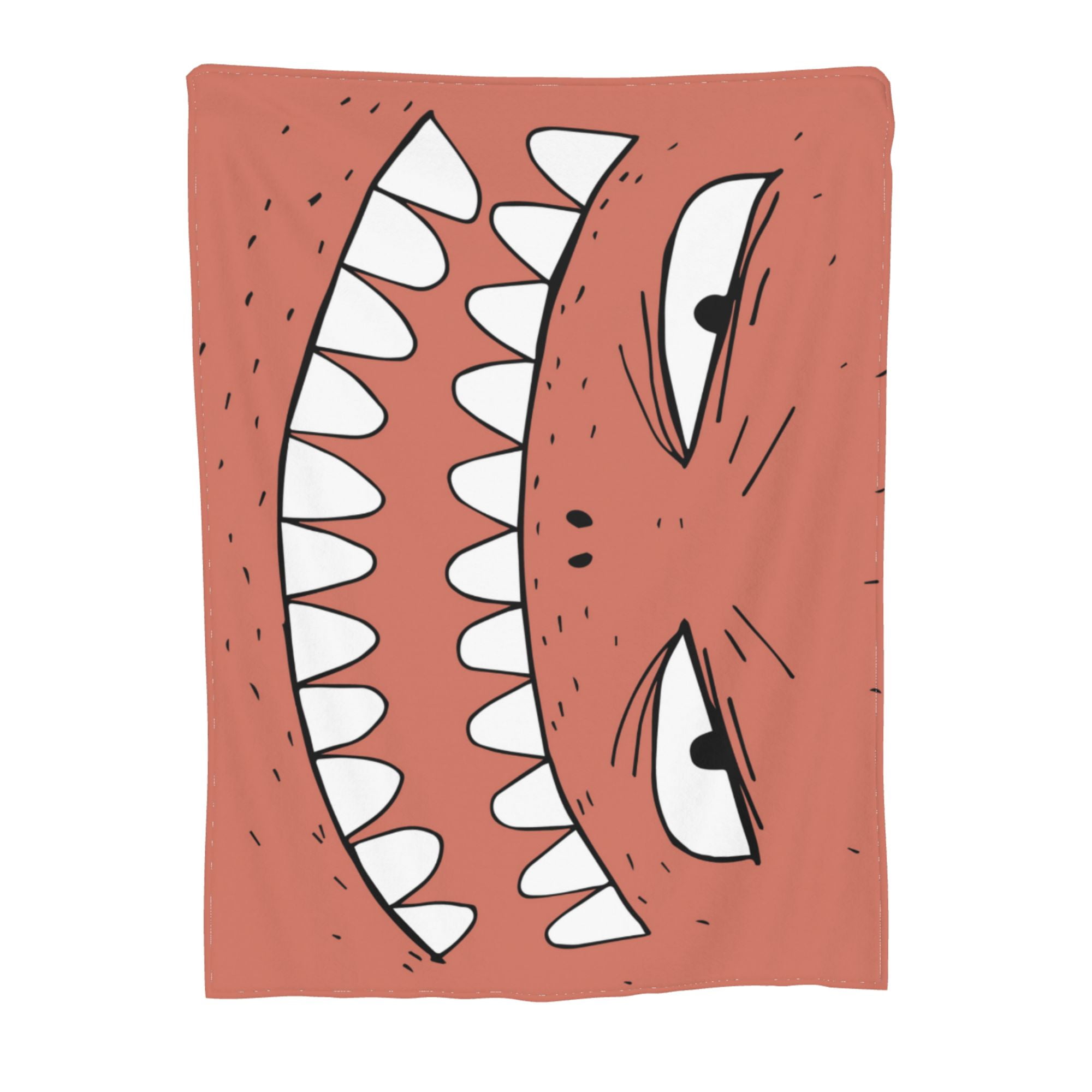 Monster Funny Facial Expression Throw Blanket, Super Soft AntiPilling