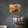 thumbnail image 2 of Highland Cow Wall Art Cow Landscape Pictures Wall Decor Cattle Canvas Farmhouse Print Artwork Home Decorations for Living Room Bedroom Bathroom Office Framed 16"x12", 2 of 6