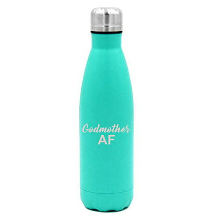 MIP Brand 17 oz. Double Wall Vacuum Insulated Stainless Steel Water Bottle Travel Mug Cup Godmother AF Best Friend Sister Gift (Light (Best Water Bottle Brand In India)
