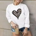 thumbnail image 5 of Love Like Jesus Sweatshirts for Women Valentines Sweatshirt Leopard Letter Long Sleeve Pullover Top, 5 of 8