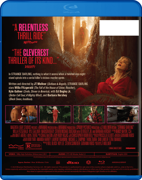 Strange Darling (Blu-ray), Magenta Light, Mystery & Suspense