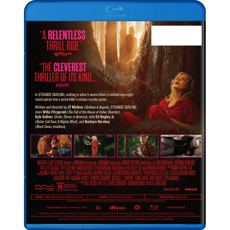 Strange Darling (Blu-ray), Magenta Light, Mystery & Suspense