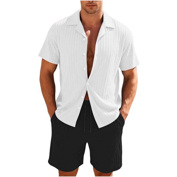 Camisas de Manga Larga para Hombre Casual Elegante Botón de Verano Cardigans con Bolsillos, Camisas de Manga Larga para Hombre Casual para Uso Diario Al Aire Libre
