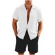 thumbnail image 2 of Ceisia Men's Loose Fit Ribbed Knit Short-Sleeve Shirt & Shorts Set | Summer Beach Casual Two-Piece Outfit Gifts, 2 of 9