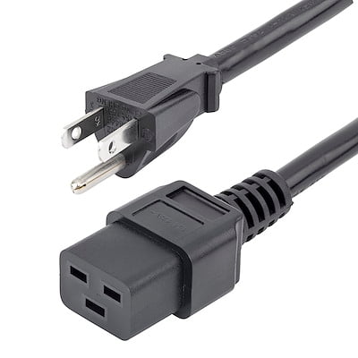 StarTech 6 ft Heavy Duty 14 AWG Computer Power Cord NEMA 5-15P to C19 PXT515C19146