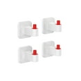 thumbnail image 1 of 4 piezas ganchos para colgar en la pared adhesivo fuerte pegatinas sin costura auricular ropa puerta foto reloj colgador para oficina en casa Almacenamiento y organización del hogar Blanco rojo Yuarrent HA079961-04, 1 of 6