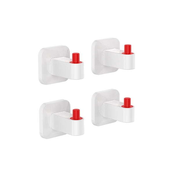 4 piezas ganchos para colgar en la pared adhesivo fuerte pegatinas sin costura auricular ropa puerta foto reloj colgador para oficina en casa Almacenamiento y organización del hogar Blanco rojo Ounissouiy HA079961-04