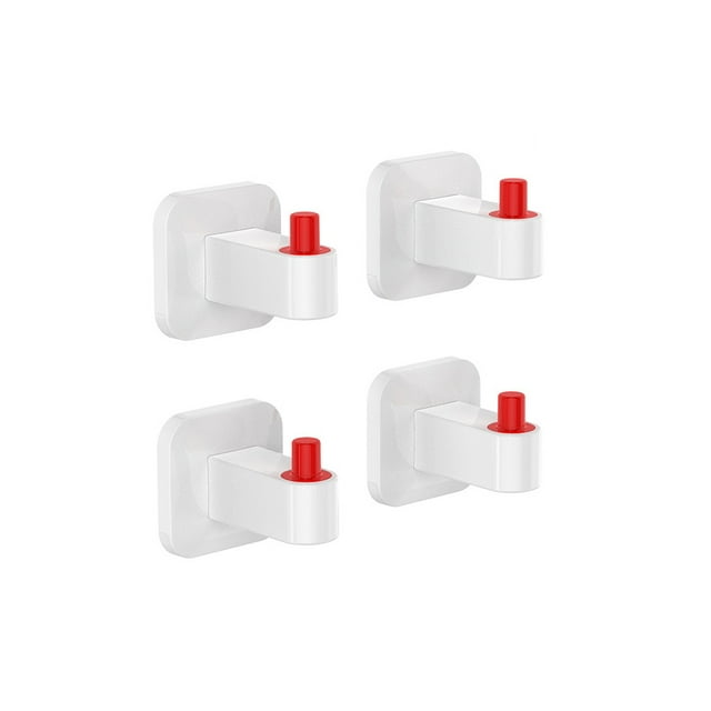Ganchos de Pared Naiovety 4 Piezas Blanco Rojo