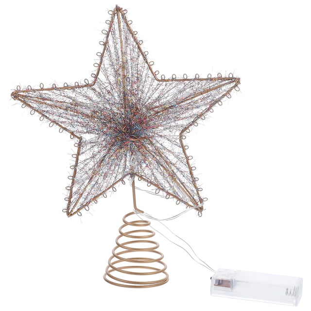 Adorno de estrella de árbol de Navidad Adorno de estrella de árbol de Navidad Adorno de estrella de árbol de Navidad con luces LED