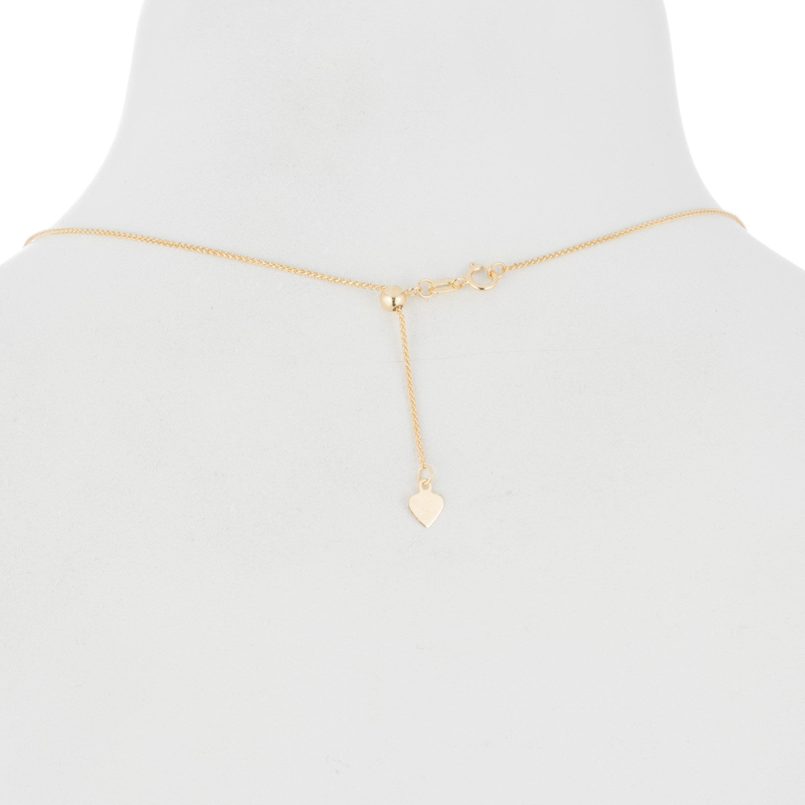 Floreo 10k Fine Gold Adjustable Wheat Chain Necklace