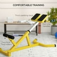 thumbnail image 5 of Soozier Roman Chair Multi-Functional Hyperextension Weight Bench, Yellow, 5 of 9