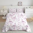 thumbnail image 3 of Feelyou Cartoon Cat Kitten Bedding Comforter Set, Girly Pink Flower Twin Comforter Sets, Teens Kids Boys Girls Reversible Bedding Set, Breathable Home Decor, 2pcs, 3 of 9