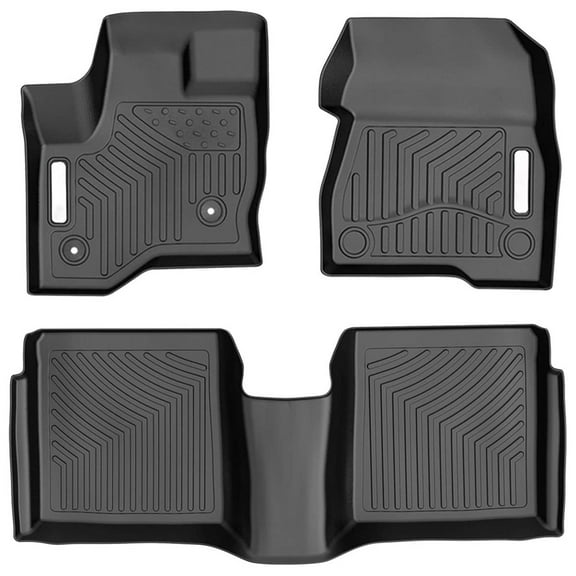 RVNI TPE Rubber Front and Rear 3 Pieces for 2009-2019 Ford Flex Floor Mats Set, All-Weather Protection