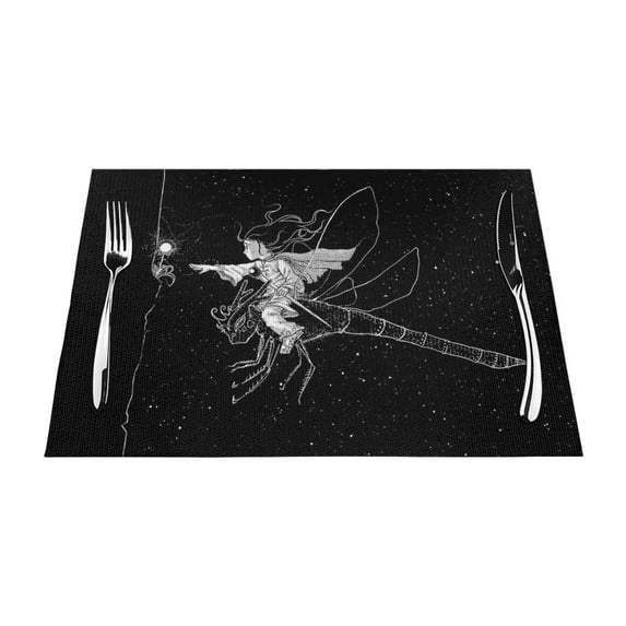 XMXY Woven Placemats Set of 6 PCS, Fairy Tale Table Mats Washable Heat Resistant Placemats